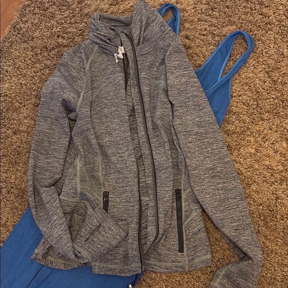 lululemon athletica Gray Full-Zip Jacket